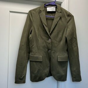 Harris Wharf London Olive Stretch Blazer